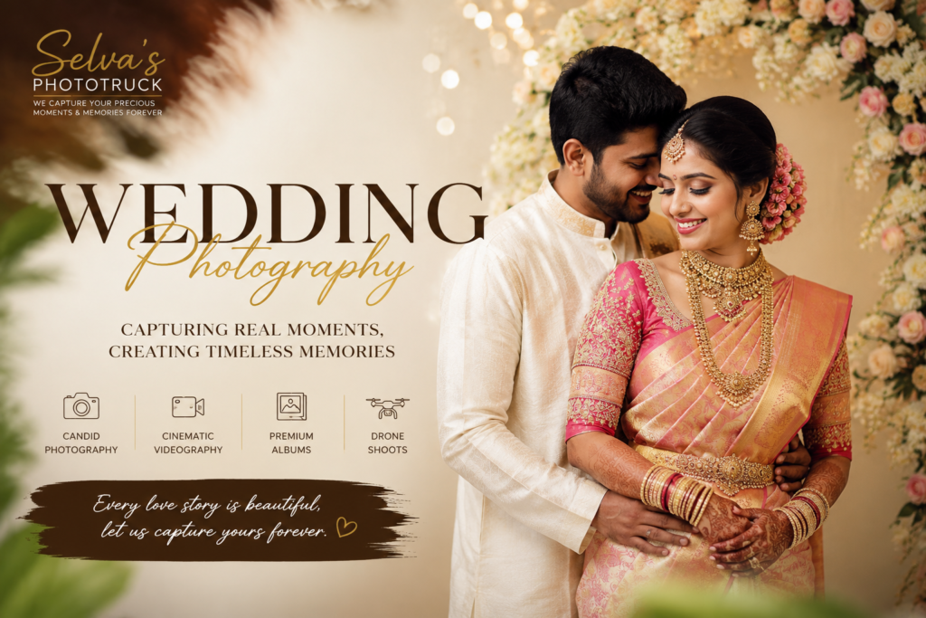 Wedding Photography Services in Ariyalur | Selva's Phototruck​